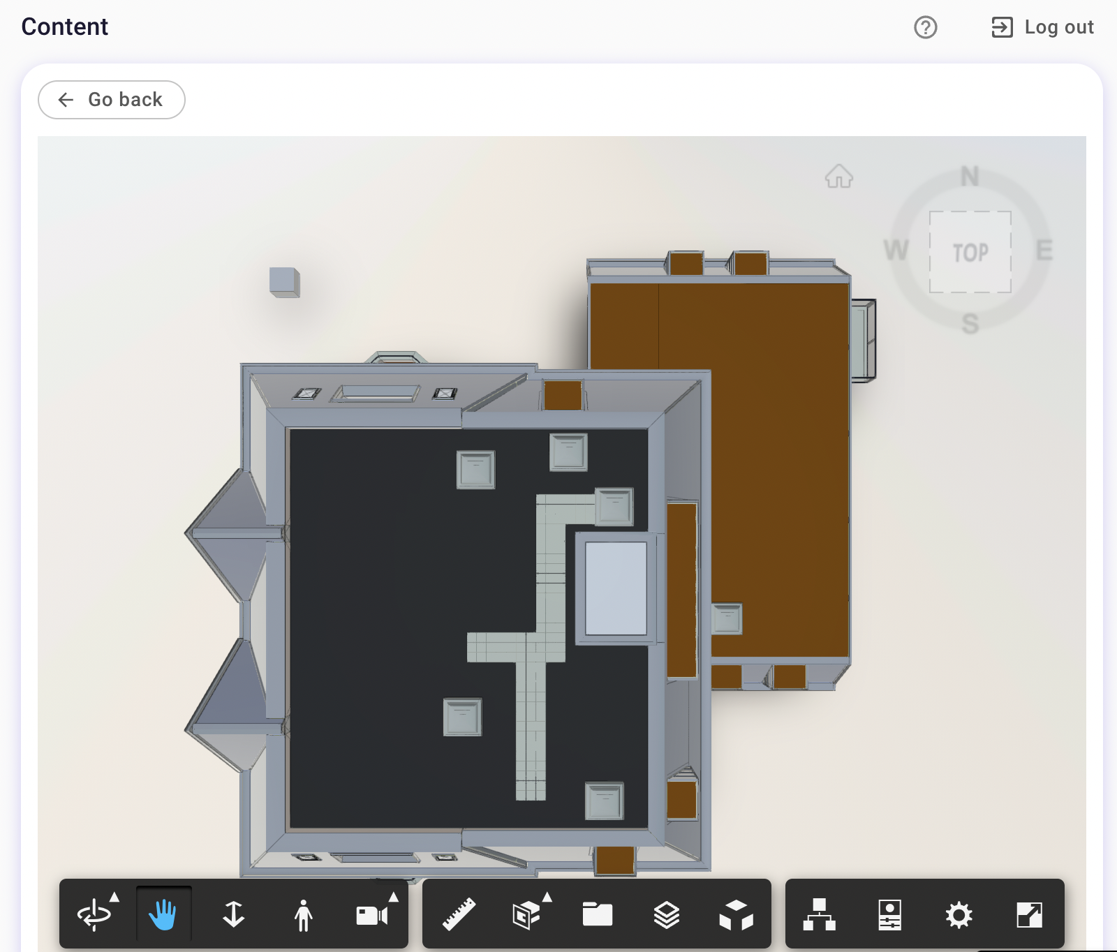What does panning mean in the Prostream BIM Viewer?
